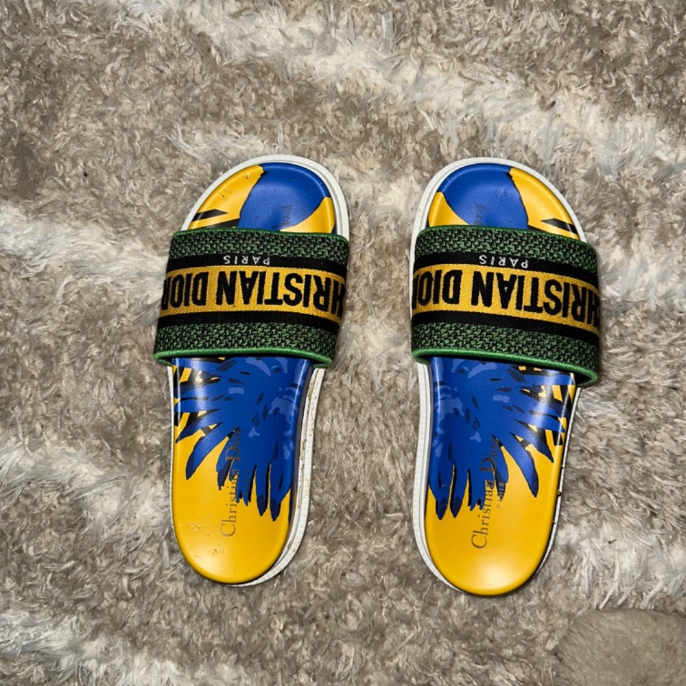 Christian Dior Dway D-Flower Pop Em Slide Sandals